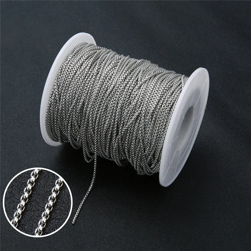 5 м/лот диаметр 2 мм звеньевые цепи из нержавеющей стали лот ожерелье ремесленные