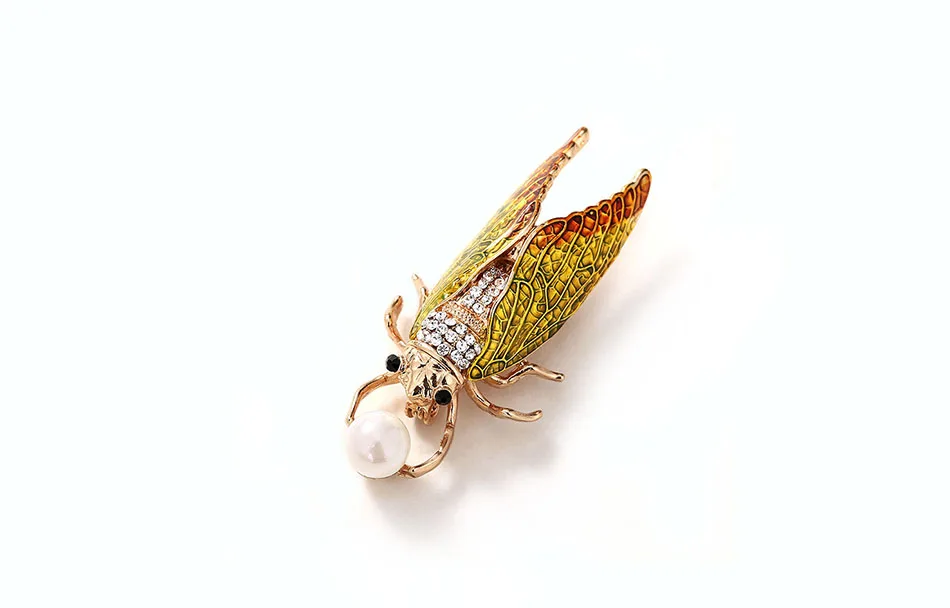 Muylinda Cicada, брошь в виде жука, стразы на булавке, модные стразы, заколки в виде насекомых, женские броши, брошь на шарф, ювелирное изделие