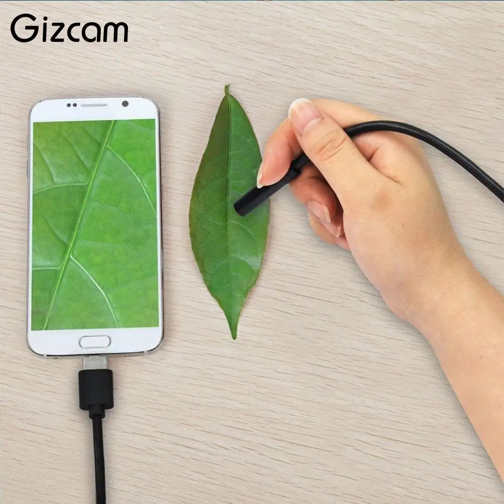 Эндоскоп Gizcam водонепроницаемый IP67 Android 6 светодиодов мини камера 1/1 5/2/3 5/5 м 7 мм|video