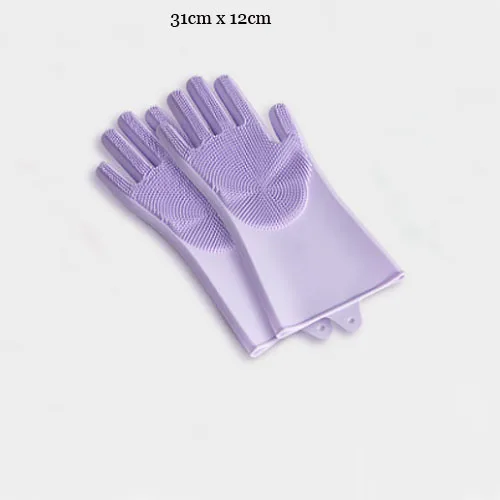 Light Purple Собачий силиконовый Груминг за домашним животным перчатки для купания Волшебная щетка силиконовые мытья посуды силиконовые перчатки для собаки лошади TM17 - Цвет: Light Purple