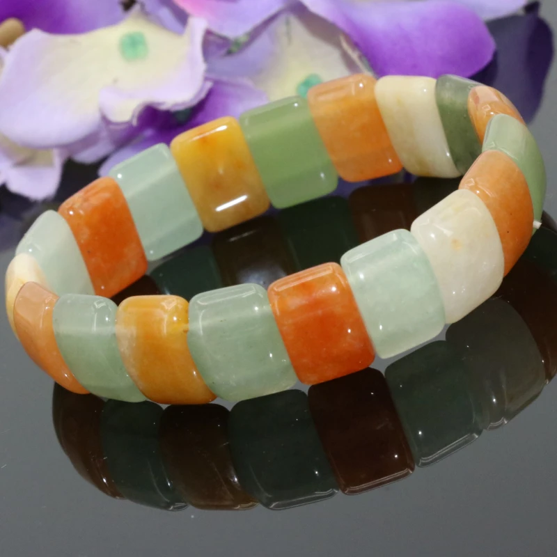 Многоцветный Хрустальный Турмалин халцедон Многоэлементный Браслет для женщин