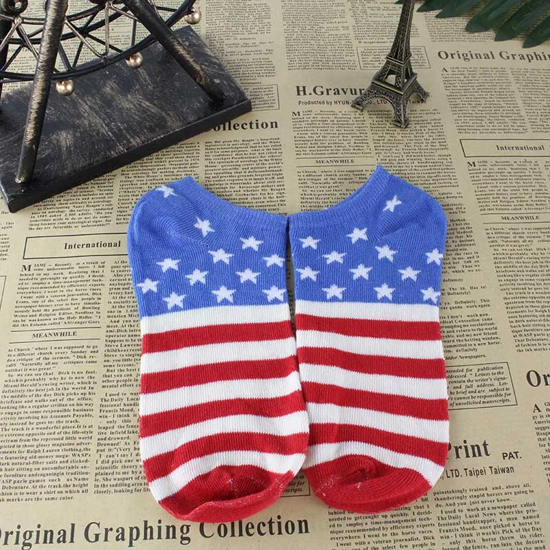 Носки [COSPLACOOL] мужские хлопковые с абстрактным рисунком 10 стран и государственным