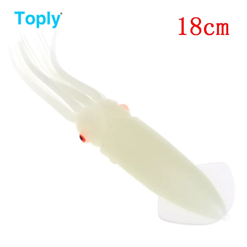 Toply Glow мягкие Рыбалка приманки кальмар осьминог Юбки для женщин Приманка снасти Fluke Джиги световой приманки