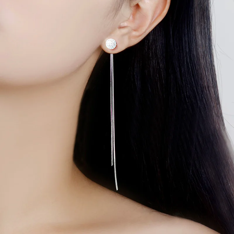 Женские длинные серьги подвески осенние корейские с кисточками для женщин