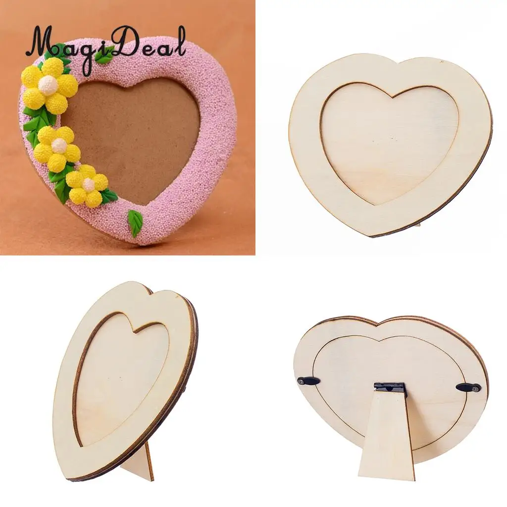 MagiDeal Дети DIY деревянная фоторамка с отпечатком пальца домашний Декор Картина рамка Искусство ремесло