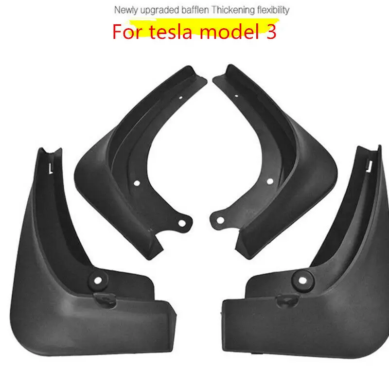 4 шт. Автомобильные Брызговики брызговик крыло для Tesla модель 3- брызговики брызговик крыло автомобильные аксессуары