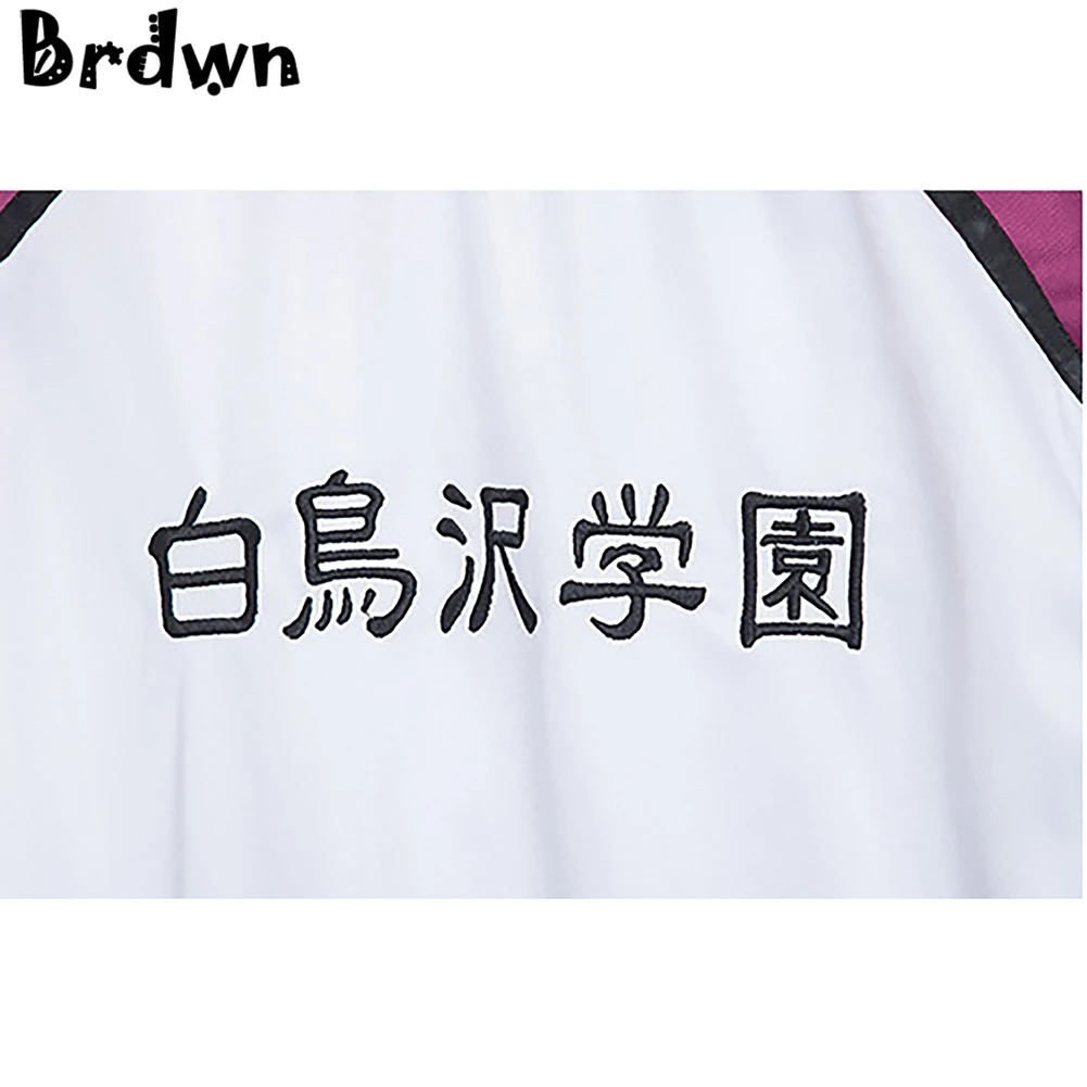 Brdwn Haikyuu Shiratorizawa Gakuen Koukou средняя школа Ushijima Wakatoshi Tendo Satori. Косплей волейбольная форма(топ+ брюки