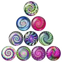 beauty colorful rotating pattern10pcs mixed 12mm16mm18mm25mm round photo glass cabochon demo flat back making findings zb0578