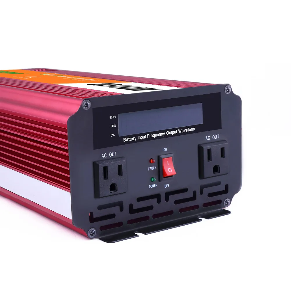 2500 Вт Инвертор напряжения конвертер зарядное устройство DC 12 24V к AC 110 220V 50Hz с
