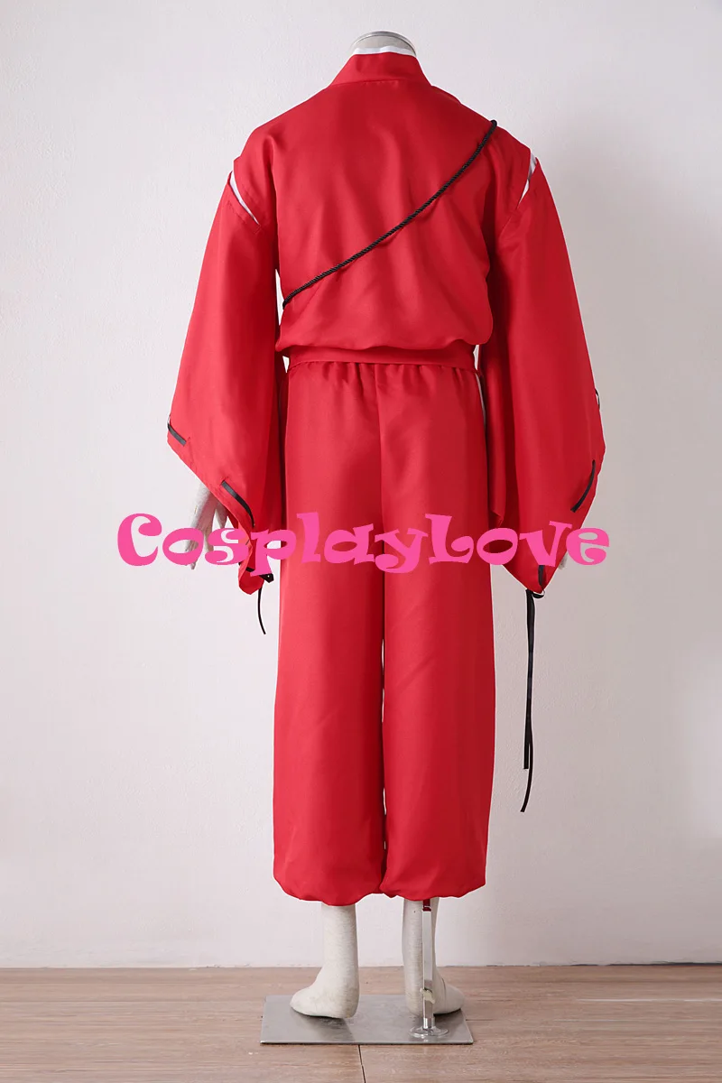 Высокое качество в наличии Искусственный Красный костюм для косплея Inuyasha