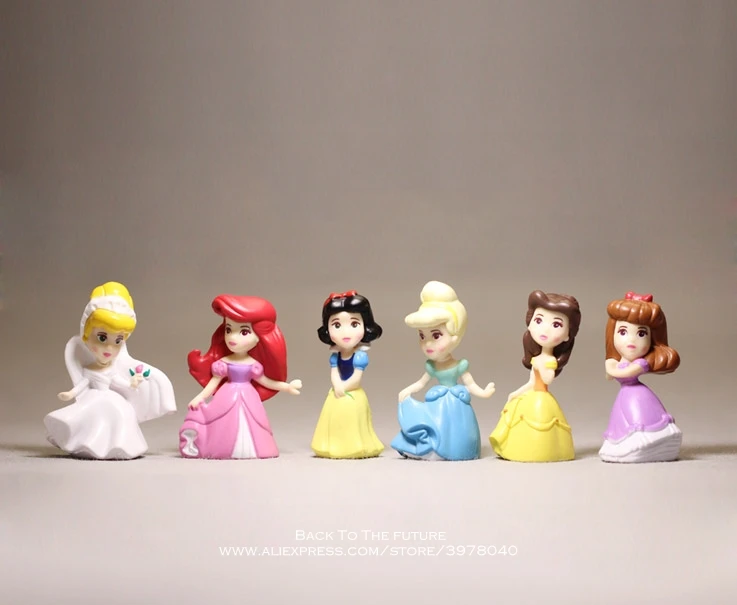 

Экшн-фигурка принцессы Белоснежки Disney, Золушки, Белоснежки, 5 см, 6 шт./компл., аниме декоративная коллекционная игрушка, модель для детей