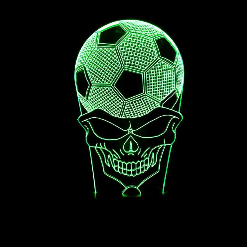 Новый скелет 3d ночник для завода оптовая продажа сенсорный пульт дистанционного