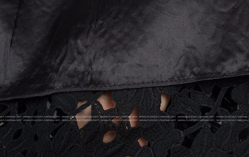 Осень 2018 однотонные кружевные юбки Женская винтажная юбка с высокой талией