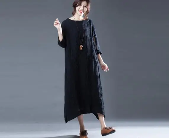 

Long Women Dresses Cotton Linen loose Style Women Dresses Summer Dresses