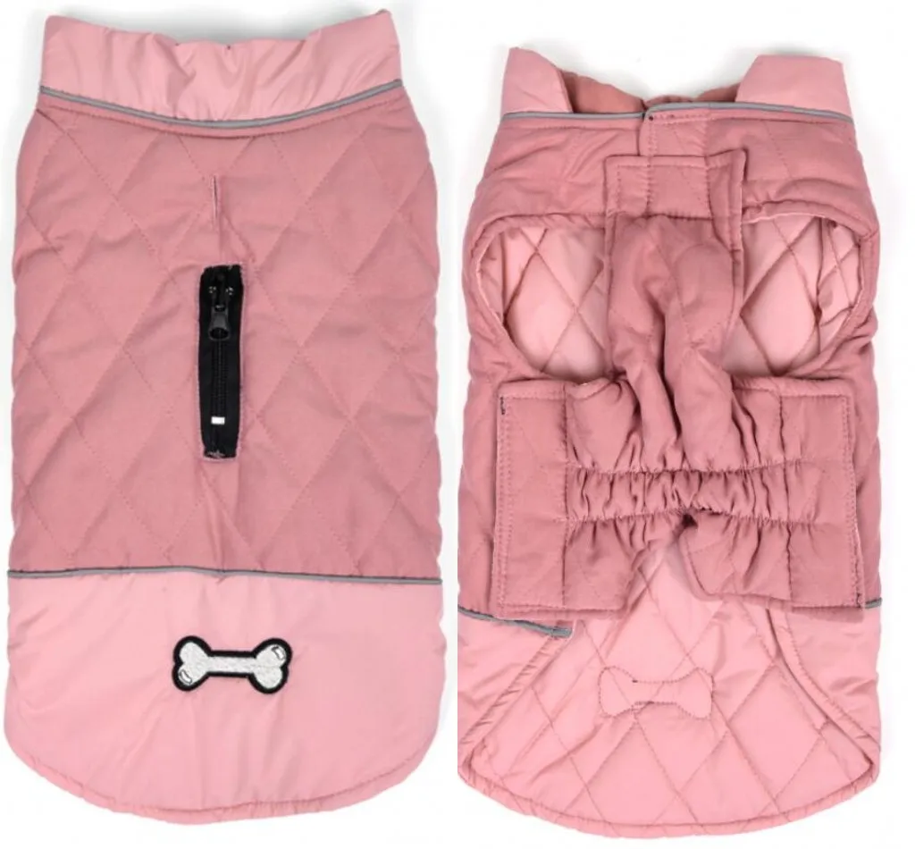 

Жилет для собак Зимнее пальто теплая одежда для собак Удобная водонепроницаемая ветрозащитная Двусторонняя одежда для собак светоотражаю...
