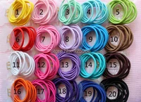 free shipping2015 wholesale 500pcslot 20 colors girl kids tiny hair accessories hair bands elastic ties ponytail holder