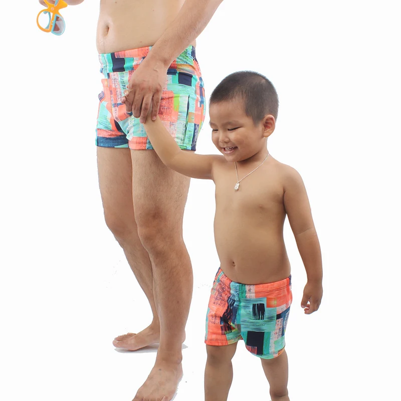 Семейные плавки Father Son мужские купальники с принтом для мальчиков шорты новинка