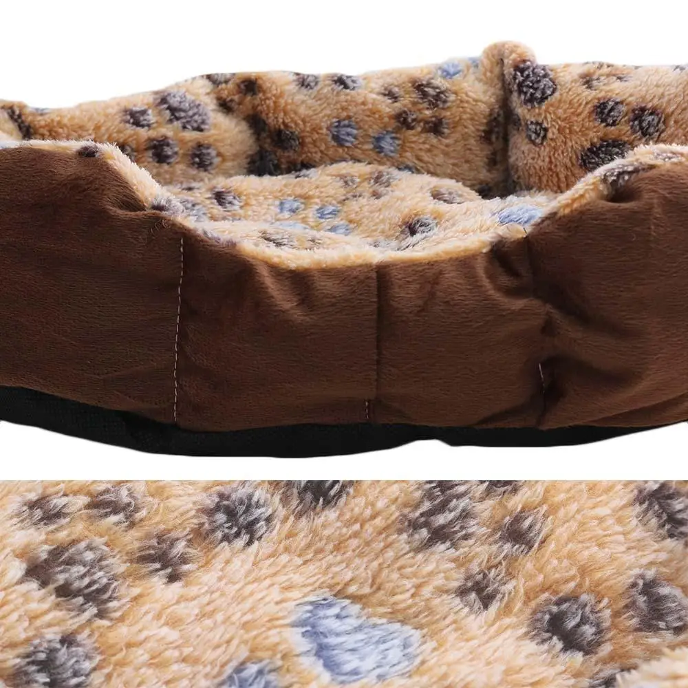 Мягкая отпечатки лап домашних животных кровать потепления собака дом мягкая