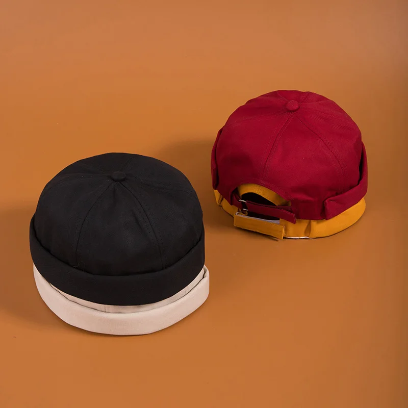 Мужская Летняя хлопковая кепка Skullies без полей, винтажные уникальные уличные портативные головные уборы Docker, многофункциональная шапка Miki Beanie