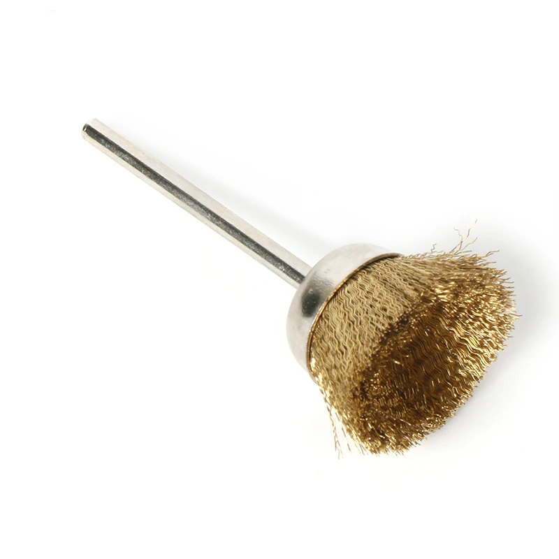 Dutoofree 10pcs Brass Wire Brushes Dremel Accessories For Rotary Tools Shape Diameter 15mm Shank 3mm Tool | Инструменты