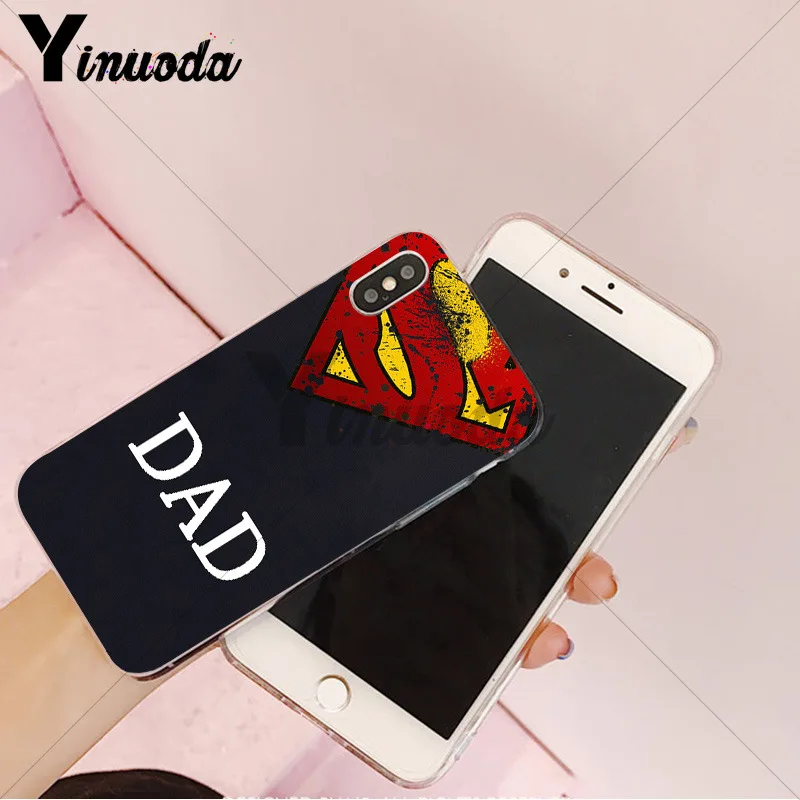 Yinuoda I love my best dad однотонный Ультратонкий Мягкий ТПУ Модный чехол для телефона Apple iPhone 8 7 6 6S Plus X XS max 5 5S SE XR - Цвет: 1