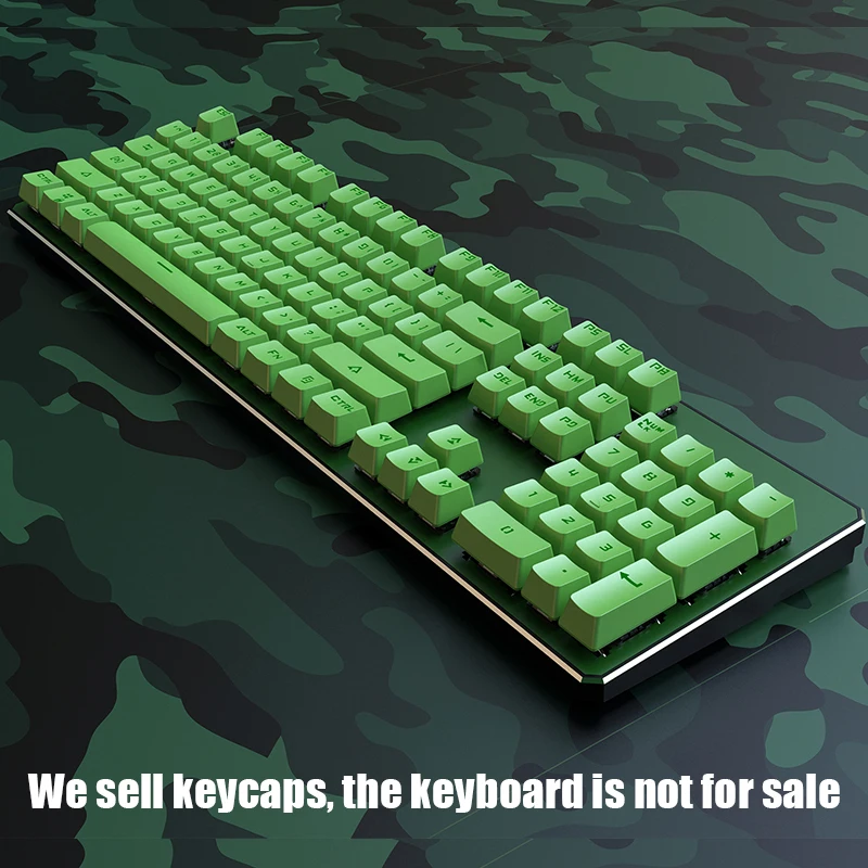 104 ключа OEM Grass Green Crystal игровая механическая клавиатура KeyCaps индивидуальная