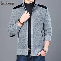 2021 thick new fashion brand sweater for mens cardigan slim fit jumpers knitwear warm autumn casual korean style clothing male