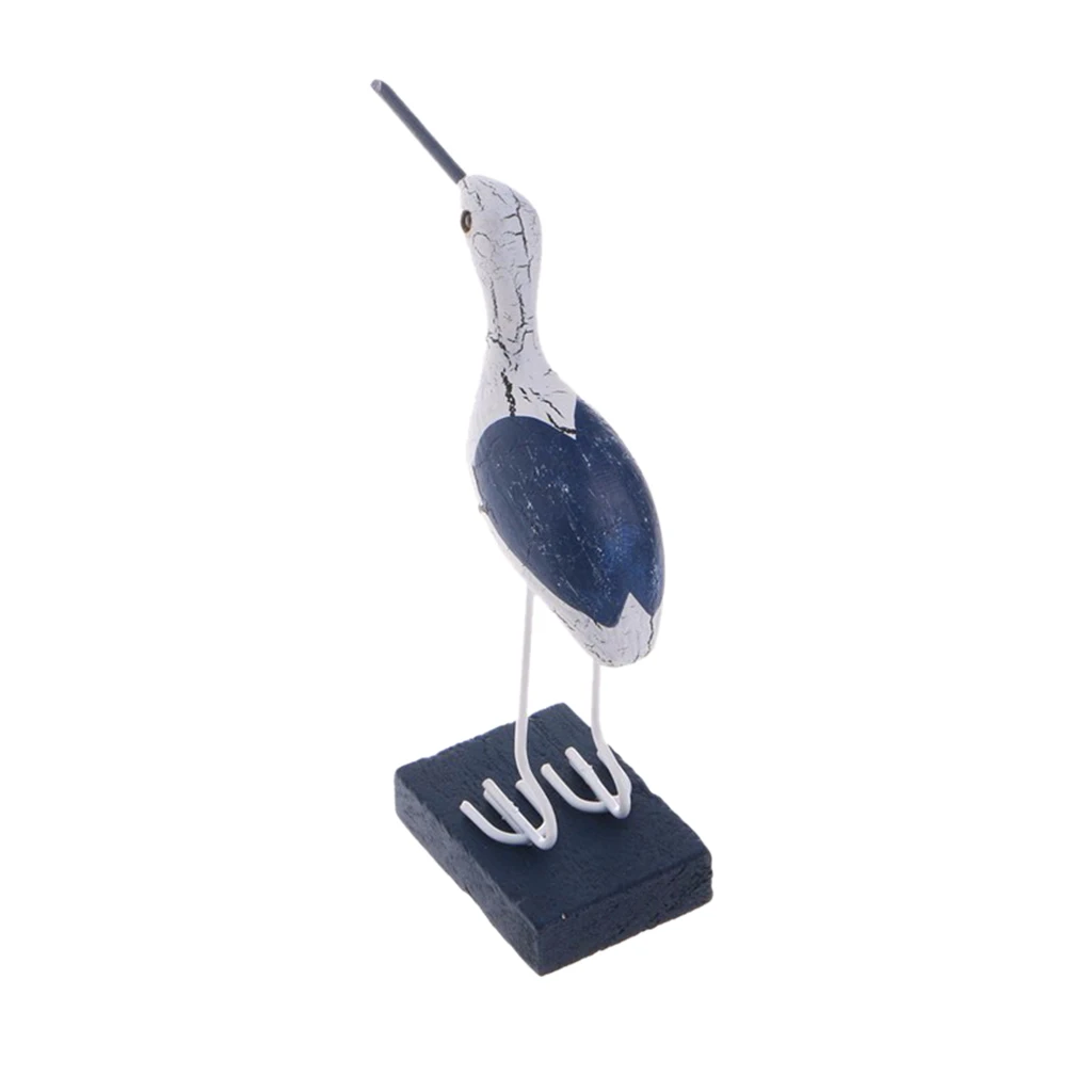 

Mediterranean Style Nautical Craft SEAGULL Wooden Figurines Decor Home Tabletop Art Ornament