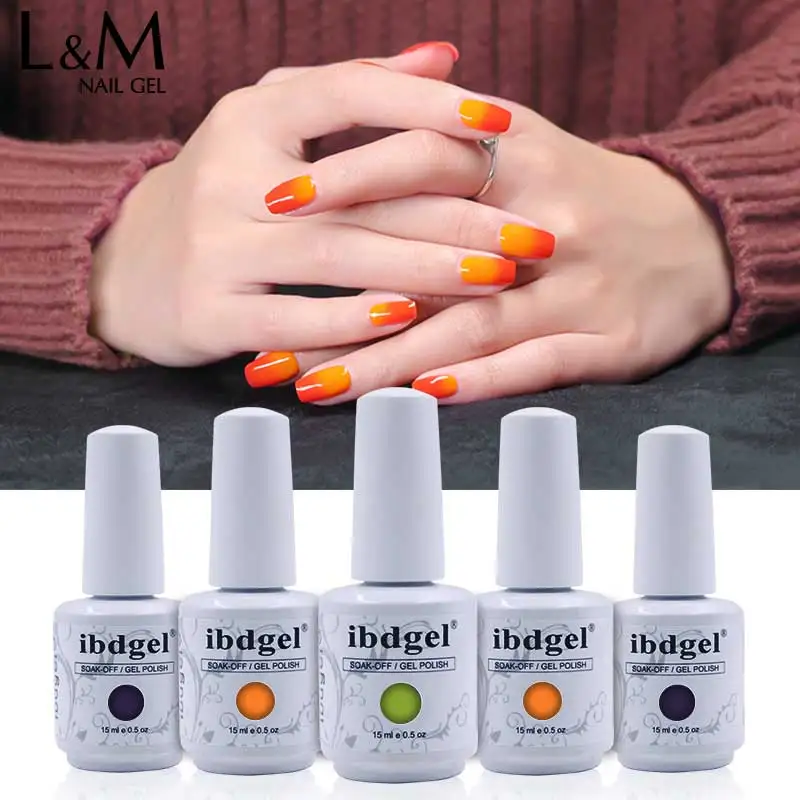 

6 pcs 72Color Can Be Choose Brand New Temperature Change Gel Polish UV Gel Nail Polish high quality Gel Nail Art