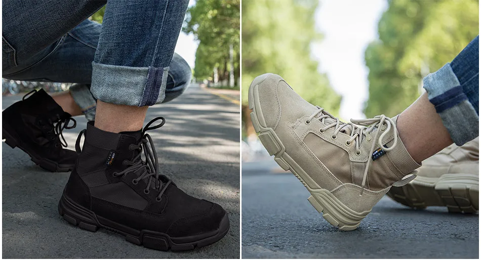 FREE SOLDIER men's tactical wear-resistant boot super lightweight breathable hiking boot