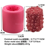 foam pearl pillars silicone fondant soap 3d cake mold cupcake jelly candy chocolate decoration baking tool moulds fq3209