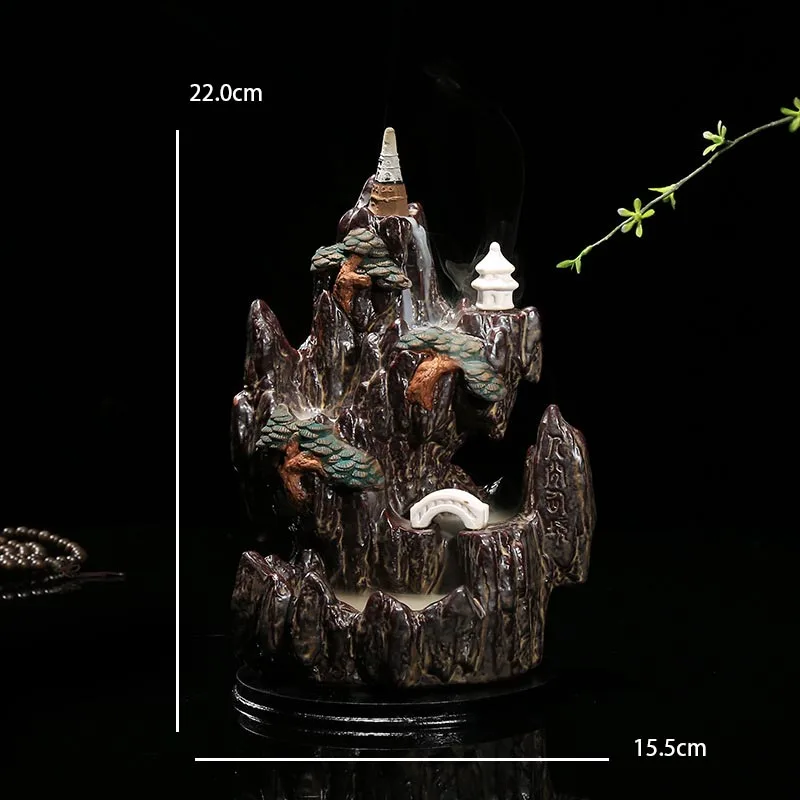 Креативная Керамическая скульптура ручной работы горы и реки ароматный задний