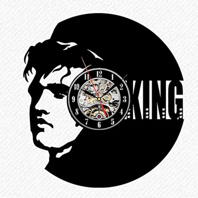 Type K New Horloge Murale Saat Elvis Presley Wall Clock Design For Vinyl Record The King Of Rock Clocks Watch Home Decor 12 Inch - Цвет: Type K