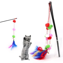 Игрушка для питомцев кошек разноцветная игрушка птиц перо кошка