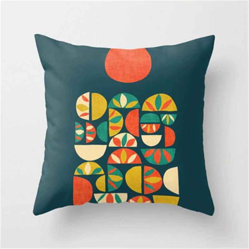 Цвет геометрический подушка набор пики восход солнца кактус звездного неба