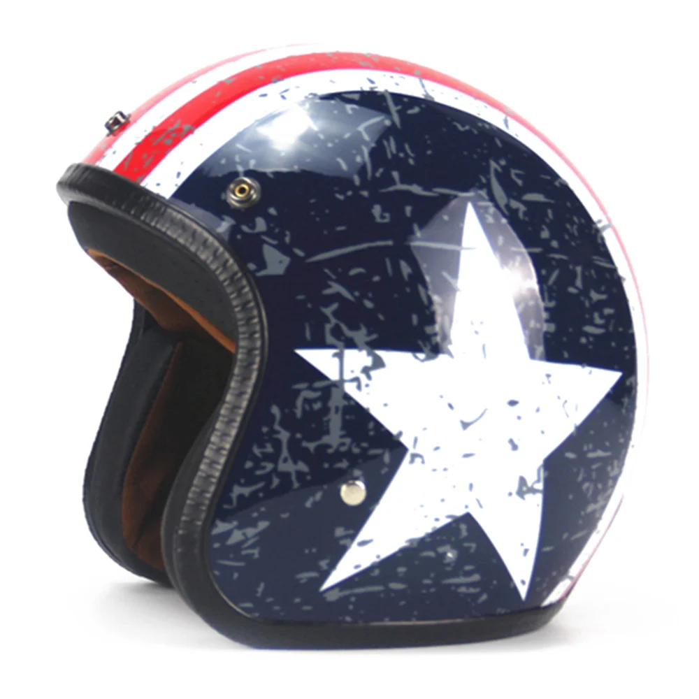 Новый мотоциклетный шлем винтажный кафе гонщик Чоппер ретро козырек Краш