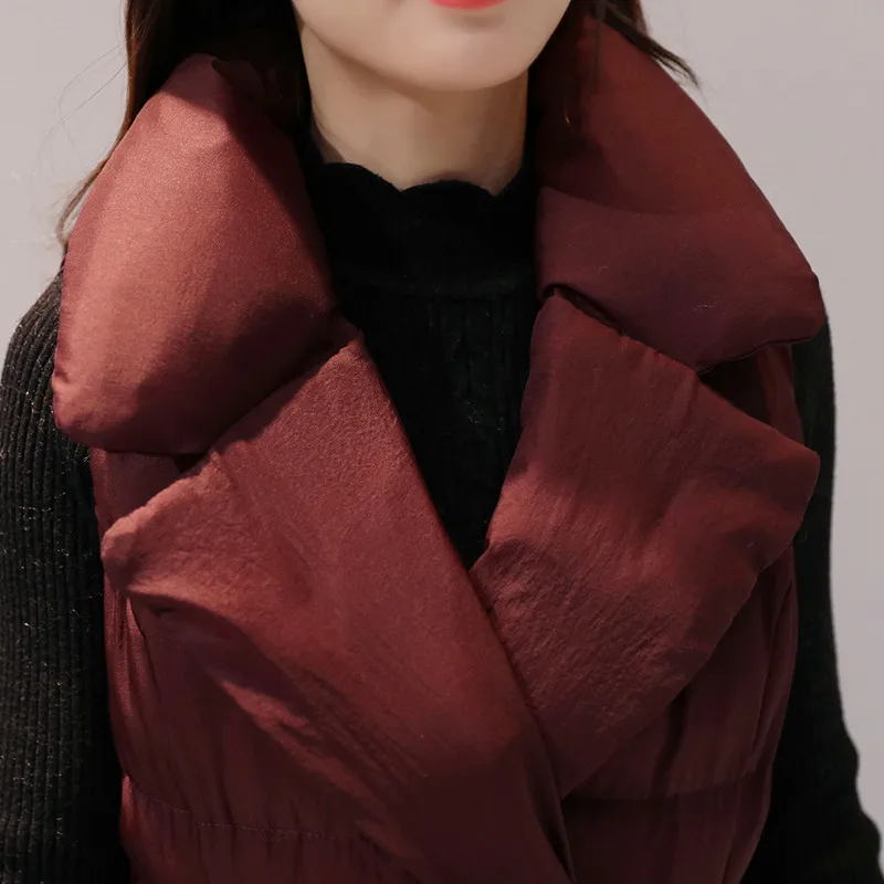 Длинный хлопковый жилет пальто для женщин Veste Femme зимняя куртка без рукавов