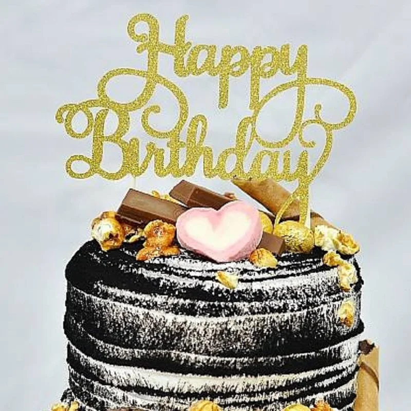 gold silver kids letter cake toppers happy birthday cakes decor topper tools accessories decoration children birth day
