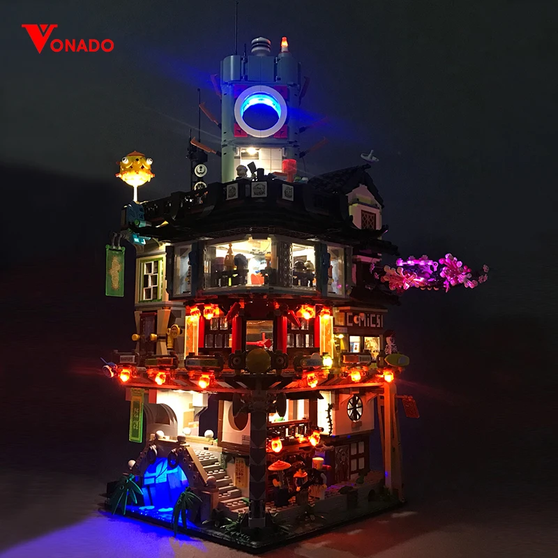 Светильник ка для Lego 70620 г. город Ниндзяго мастера спинцзянцу строительные блоки
