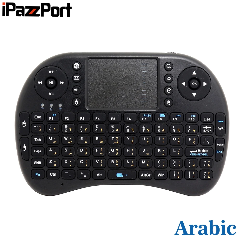 IPazzPort KP 810 21 арабская клавиатура Air Mouse 2 4 ГГц мини беспроводная с тачпадом для Google