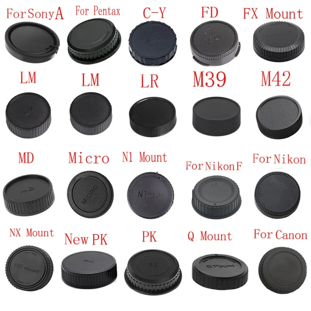 

50pcs/lot camera Rear Lens Cap for Canon nikon Sony for Pentax Olympus Micro M4/3 Panasonic Samsung Leica Fujifilm Camera Mount