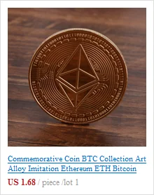 1 x редкий позолоченный 1oz Биткойн коллекционный подарок арт-коллекция монет BTC