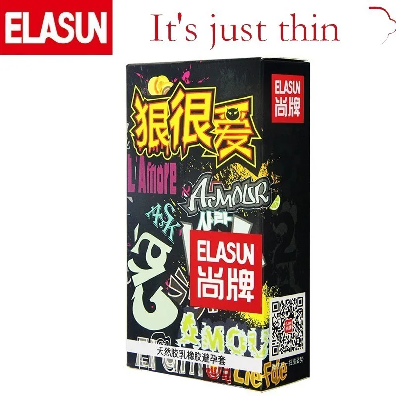 Elasun 10 шт. яростно любовь Презервативы случайный Packet естественный бесцветная