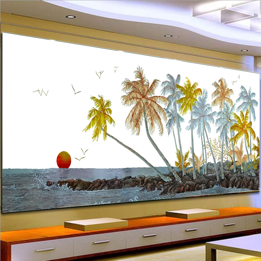 Полностью круглое сверло пейзаж живопись 5D DIY Алмазная картина 3D вышивка