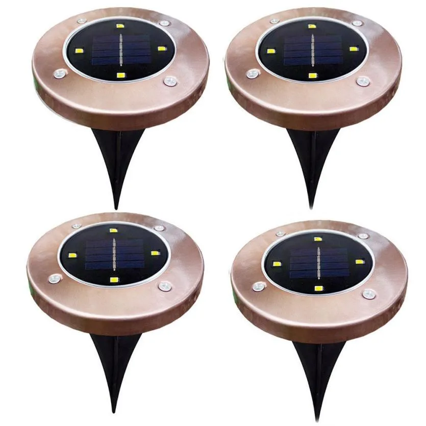 1 шт. Солнечная 4 LED наружная дорожка световая точечная лампа дворовая садовая