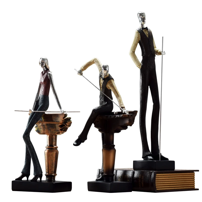 

Billiards Characters Resin Crafts Ornaments Home Decoration Accessories Figurine Sports Miniature Gift R470