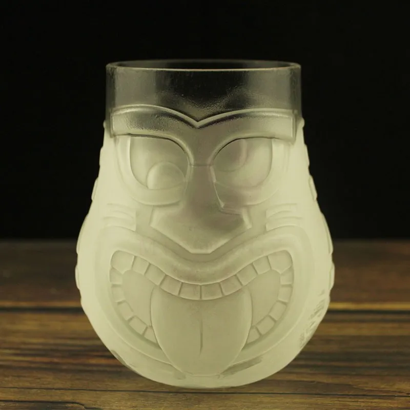 Более толстая стеклянная чашка Tiki персонализированная Коктейльная cup гримаса