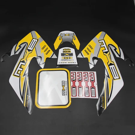 YELLOW Зеленый Графический стикер для HONDA CRF50 XR50 4 тактный Байк питбайк - Цвет: YELLOW
