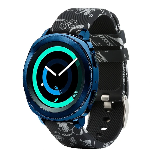 Pattern A Honecumi 20 мм силиконовый ремешок для часов Ремешок для Garmin Vivoactive 3/gear Sport/Garmin 645/Vivomove HR полосы ремешок - Цвет: Pattern A