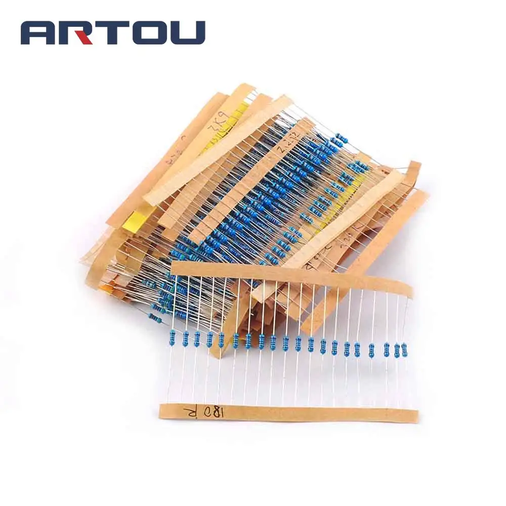1280pcs 1 ohm - 10M 1/4W 64 values Metal Film Resistors Assortment Kit | Электронные компоненты и принадлежности